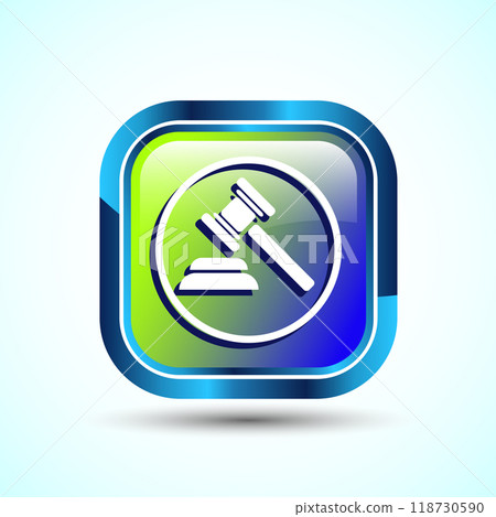 Gavel Icon Design Illustration, Legal and Justice Law Icon For Apps and Websites 118730590