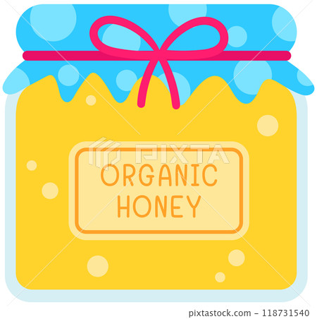 Cute Hand drawn Organic Honey Jar 118731540