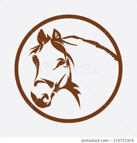 Horse Logo Template Vector icon 118731924
