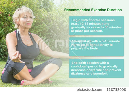 Recommended  Exercise Duration  concept. 118732008