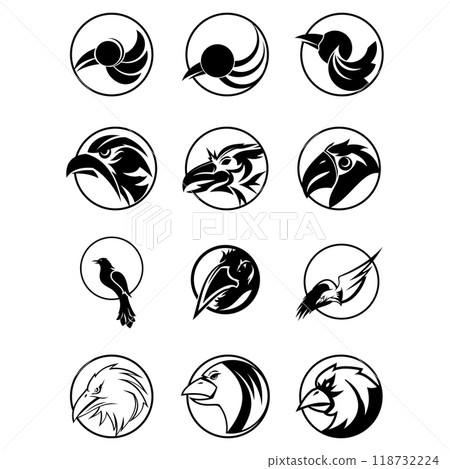 Collection of bird logos 118732224