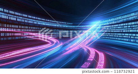 Abstract digital background with binary code. 118732921