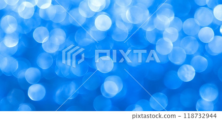Abstract blue bokeh background with out of focus lights. 118732944