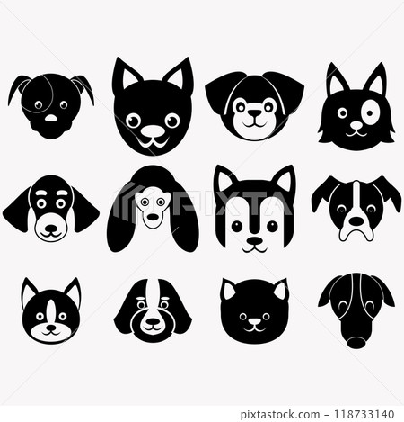collection of dog logos 118733140