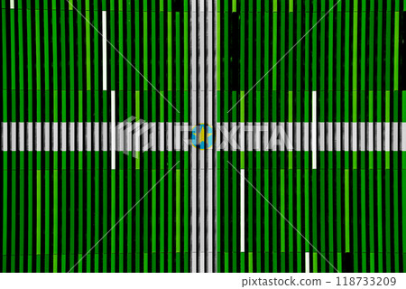 Flag of the city of Jackson, Mississippi, USA, on a background of a striped wall. Conceptual collage Flag of the city of Jackson, Mississippi, USA, on a background of a striped wall. Conceptual collage 118733209