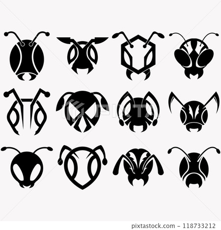 vector image illustration ant logo 118733212