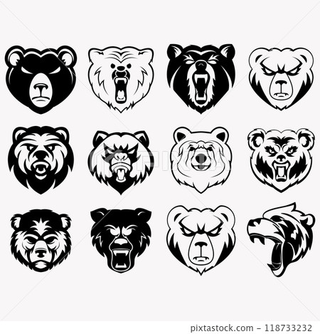 collection of bear logos collection of bear logos 118733232