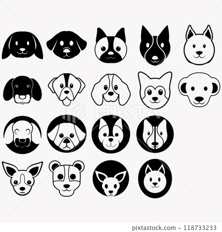 collection of dog logos collection of dog logos 118733233
