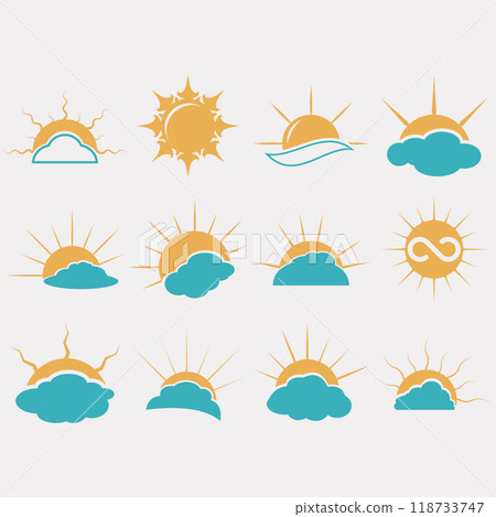 collection of sun logos collection of sun logos 118733747