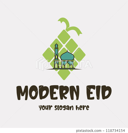 Vector image illustration of a modern ketupat Vector image illustration of a modern ketupat 118734154