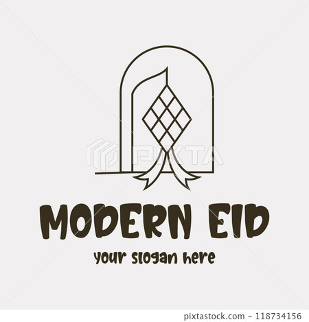 Vector image illustration of a modern ketupat Vector image illustration of a modern ketupat 118734156