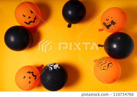 pumpkin on table pumpkin on table 118734766