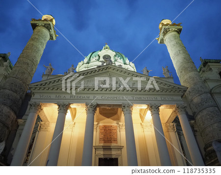 Karlskirche church in Vienna 118735335
