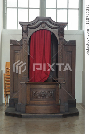 Confessional in church Confessional in church 118735353