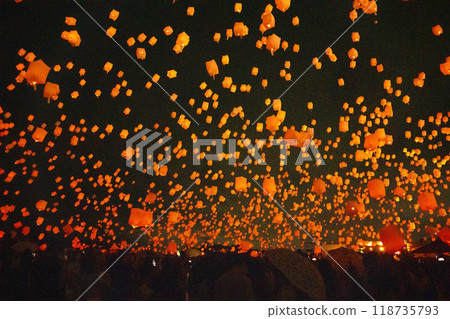 tanabata sky lantern festival in Kyoto, Japan tanabata sky lantern festival in Kyoto, Japan 118735793