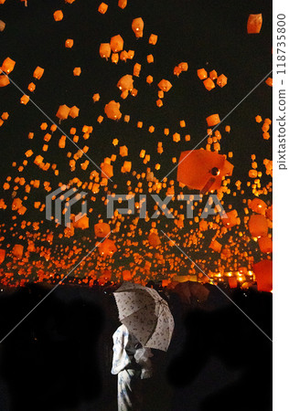 tanabata sky lantern festival in Kyoto, Japan 118735800