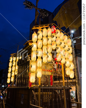 Gion Matsuri Festival Yamahoko floats parade in Kyoto, Japan 118735957