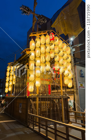 Gion Matsuri Festival Yamahoko floats parade in Kyoto, Japan 118735990