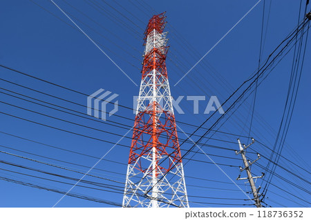 輸電塔高壓交流電 輸電塔高壓交流電 118736352