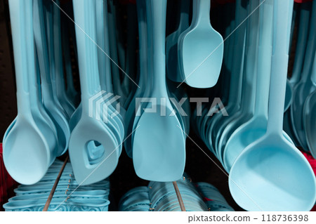 Pattern made from cooking utensil set. Silicone kitchen 118736398