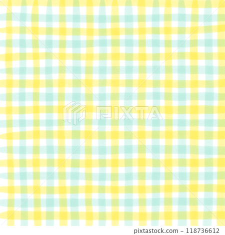 Green Yellow Gingham Check Hand Drawn Pattern Background Overlay Green Yellow Gingham Check Hand Drawn Pattern Background Overlay 118736612