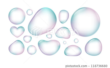 Vector illustration of soap bubbles of various shapes Vector illustration of soap bubbles of various shapes 118736680