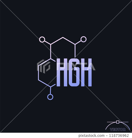 HGH icon, human growth hormone vector HGH icon, human growth hormone vector 118736962