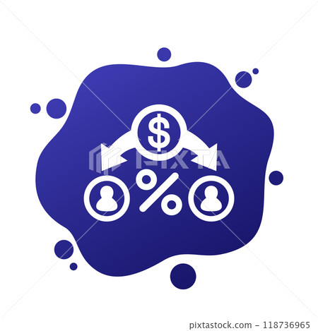 p2p loan vector icon, peer-to-peer lending p2p loan vector icon, peer-to-peer lending 118736965
