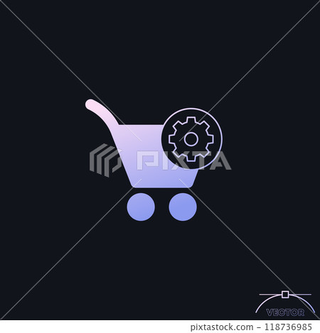 order processing icon with a gradient 118736985