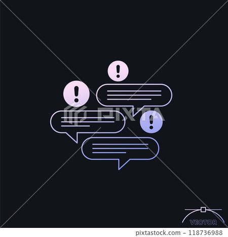 too many emails icon with a gradient too many emails icon with a gradient 118736988