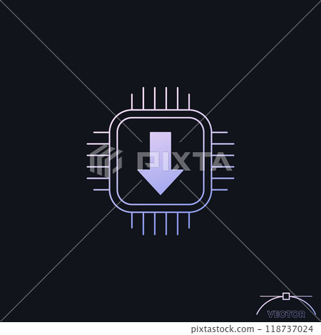 firmware update icon, computer hardware vector 118737024