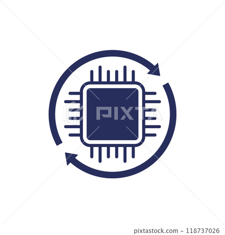 firmware update icon with arrows 118737026