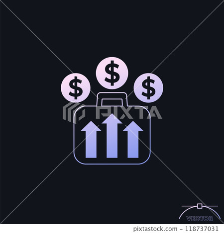 portfolio growth and profit increase icon portfolio growth and profit increase icon 118737031