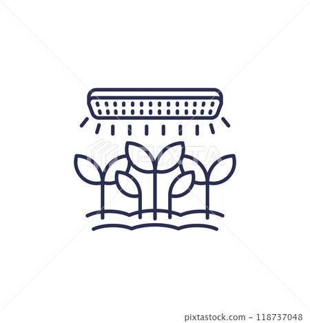 phytolamp line icon, LED grow light vector 118737048