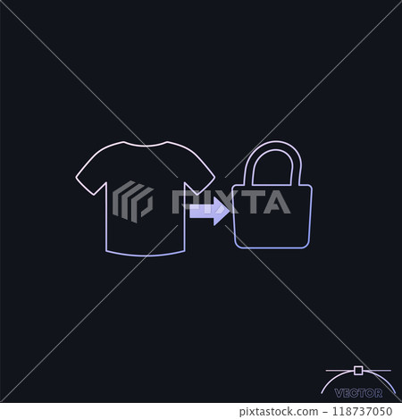 upcycling, reuse old clothes vector icon upcycling, reuse old clothes vector icon 118737050