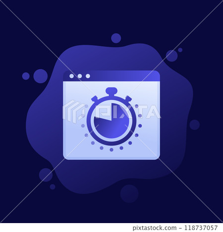 online timer, countdown icon, vector design 118737057