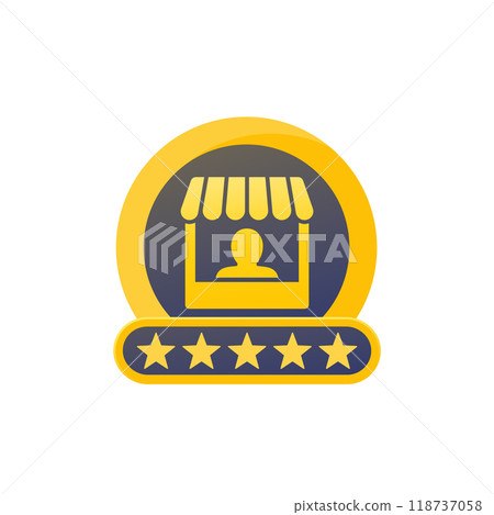 seller rating, top vendor icon, vector seller rating, top vendor icon, vector 118737058