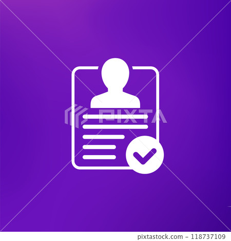 verified user account icon, vector 118737109
