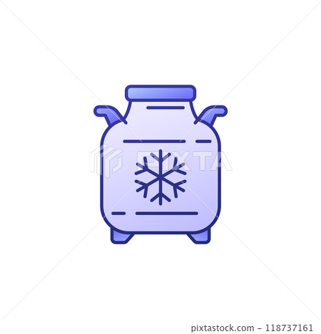 cryobank storage tank, cryo bank icon with outline cryobank storage tank, cryo bank icon with outline 118737161