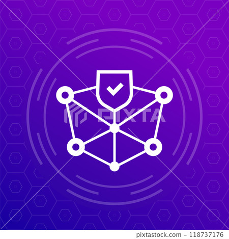 blockchain security icon for web 118737176