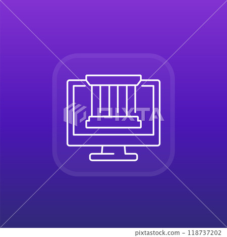 Electronic government vector icon in line design 118737202