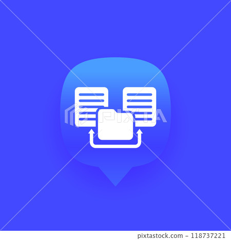 documents and a file folder vector icon 118737221