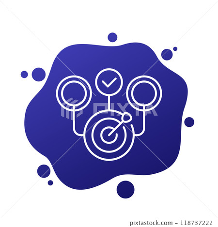 Niche market line icon for web 118737222