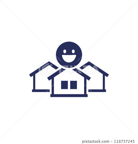 good neighbourhood icon on white 118737245