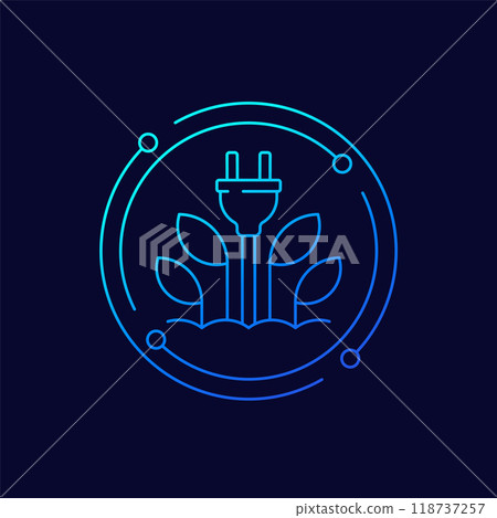 bioenergy icon, linear vector design bioenergy icon, linear vector design 118737257