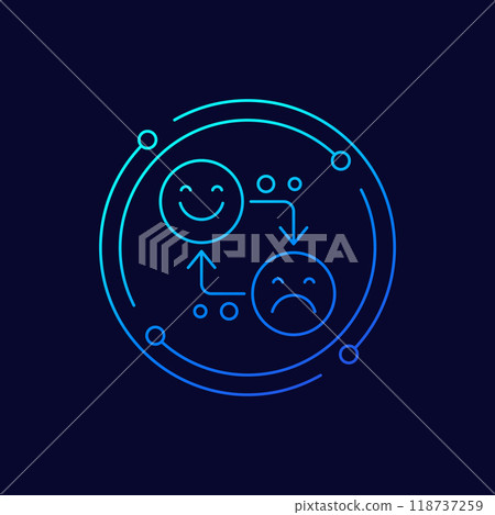 mood swings icon, linear design mood swings icon, linear design 118737259