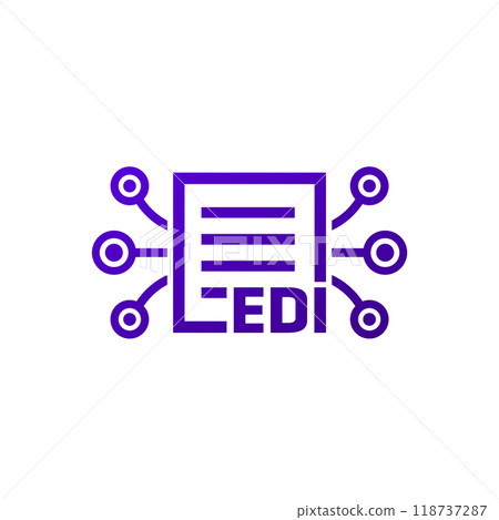EDI, Electronic Data Interchange vector icon EDI, Electronic Data Interchange vector icon 118737287