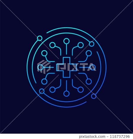 AI in healthcare icon, Artificial intelligence 118737296