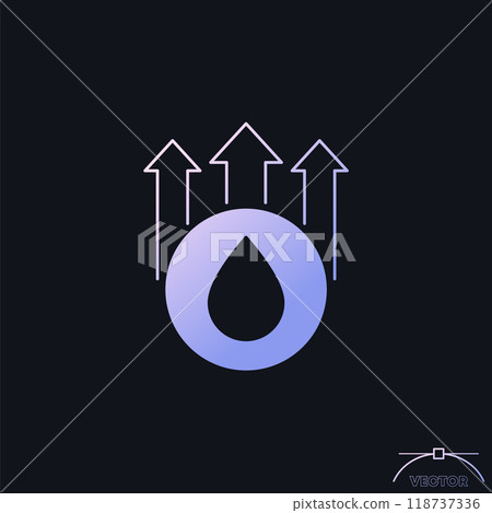 high cholesterol icon with a gradient 118737336