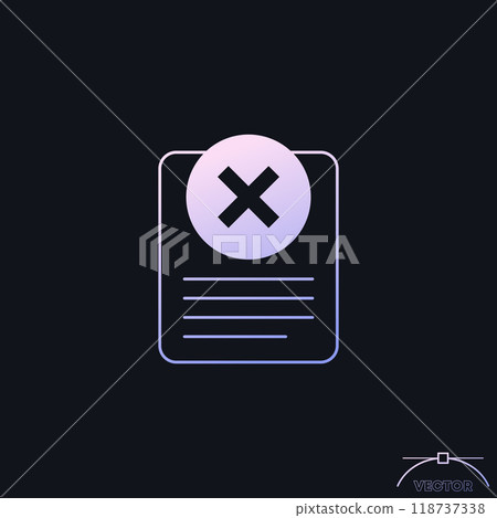 revocation icon with a document, vector revocation icon with a document, vector 118737338